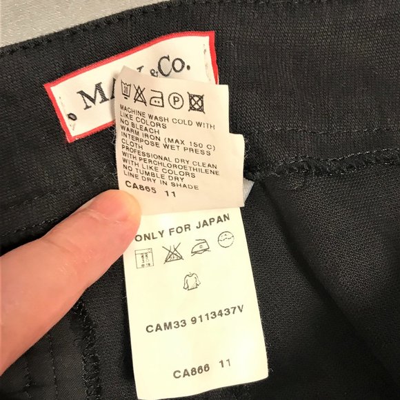 Max & Co. Black Zip Up Chino Trouser Pants Made in Italy Size 10 - Picture 7 of 7